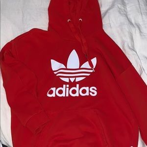 Red adidas logo sweatshirt